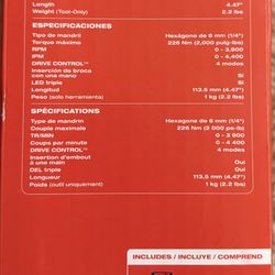 Milwaukee 1/4" Hex Impact Driver
