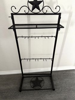 Metal Rustic Western / Cowboy Star Boot Rack
