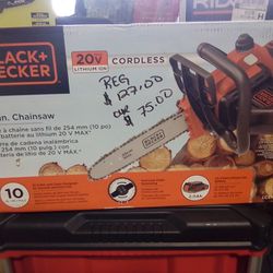 Black And Decker 20v Cordless 10 In Chainsaw Our Price $75 Regular Price $127