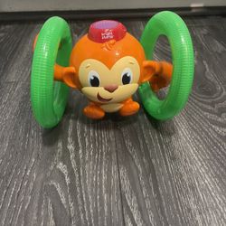 Bright Starts Roll & Glow Monkey. Baby toddler toy 