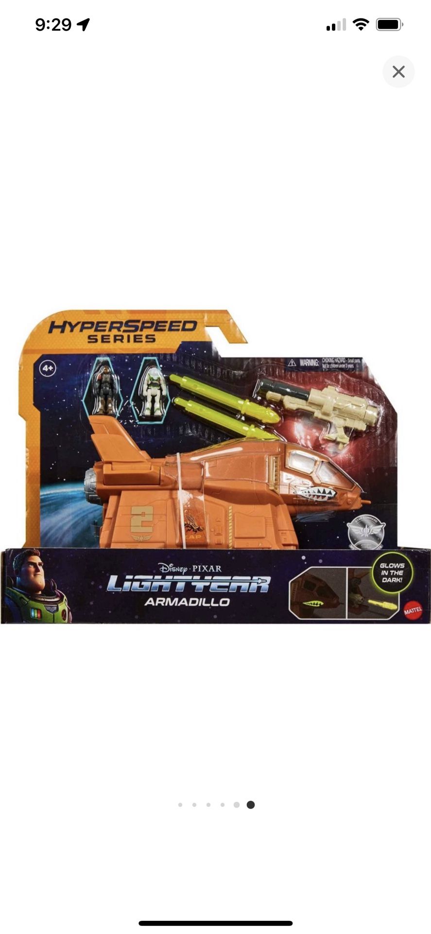 Disney Pixar Lightyear hyperspeed series armadillo with Izzy and light year