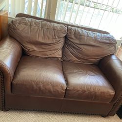 Leather Loveseat 