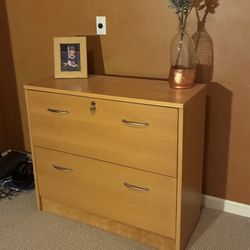 Real Wood  2 Drawer File Cabinet
