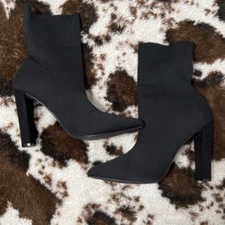 Size 10 Black Heel Sock Booties 