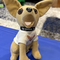 Yo Quiero Taco Bell Plush Chihuahua by Applause W/ Shirt Voice Box NonWorking