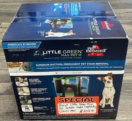 Bissell Little Green Max Pet Portable Carpet & Upholstery Cleaner New