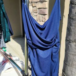 Sz Med Blue Party Dress