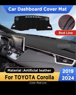 TOYOTA Corolla 2019-2026 Car Dashboard Cover Mat Dash Board Sun Shade Anti-UV Pad Artificial Leather sun-proof Accessories