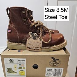 Georgia Steel Toe Work Boots Size 8.5M