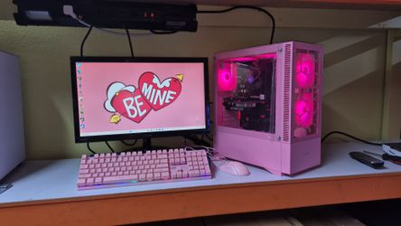 Pink GAMING Computer Setup