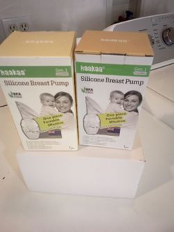 Haakaa silicone breast pump $5.00 each  MESSAGE ONLY IS SERIOUS!!!!