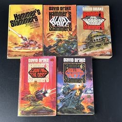5 Hammer's Slammers Sci-Fi Series Paperback Book Lot David Drake Baen Publishing