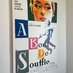 French Breathless Movie Poster (Canvas) 