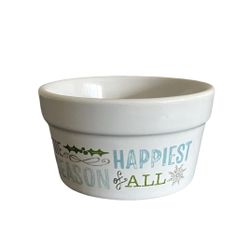 Holiday Baking Ceramic Bowl 4 Inch Celebrate It Christmas Winter Holiday