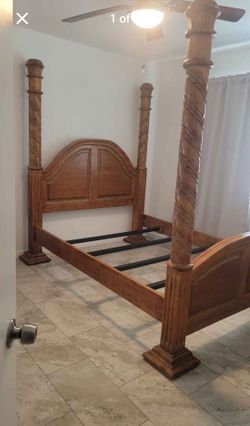 Wood Queen bed