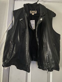 Michael kors leather vest size xl