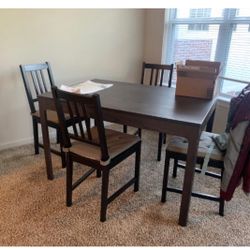 Extendable Dining Table With 4 Chairs 