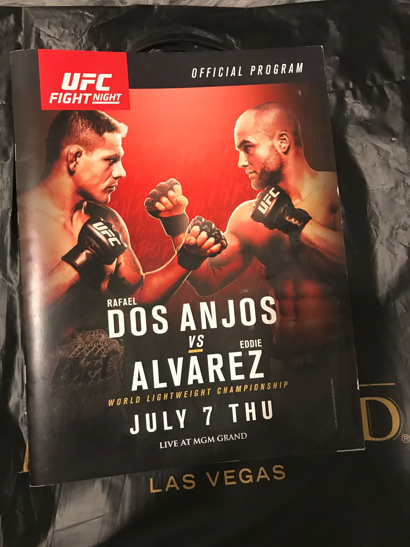 Rafael DOS ANJOS vs. Eddie ALVAREZ Offical Program