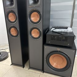 Klipsch speakers With Yamaha 2 Channel Amp.