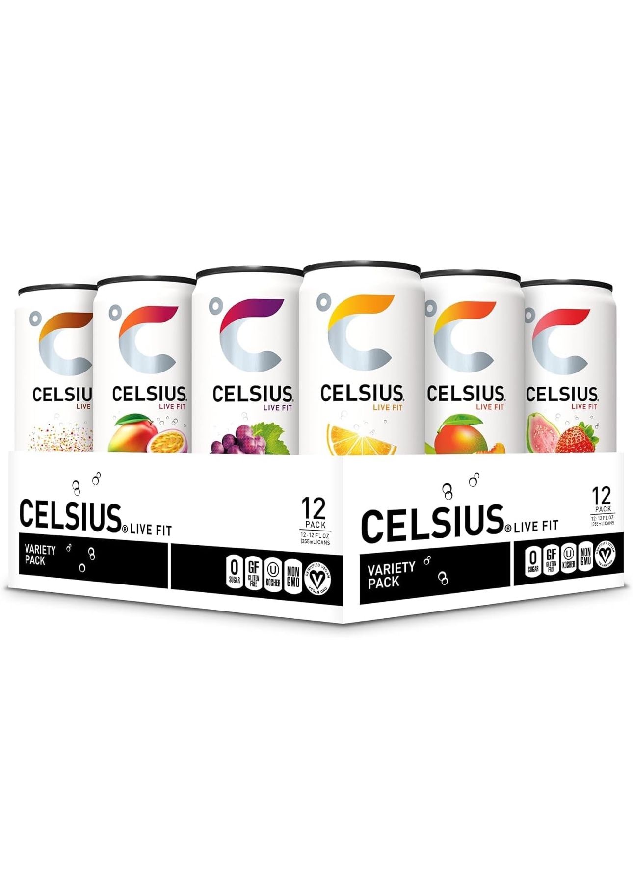 CELSIUS Assorted Flavors Official Variety Pack, Functional Essential Energy Drin
