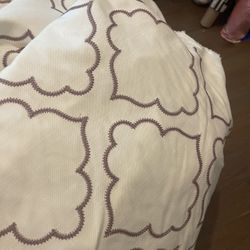 Embroidered Linen Fabric