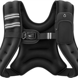 ZELUS Weighted Vest, 6lb Weight Vest with Reflective Stripe for Workout, Strength Training, Running, Fitness, Muscle Building, Weight Loss, Weightlift