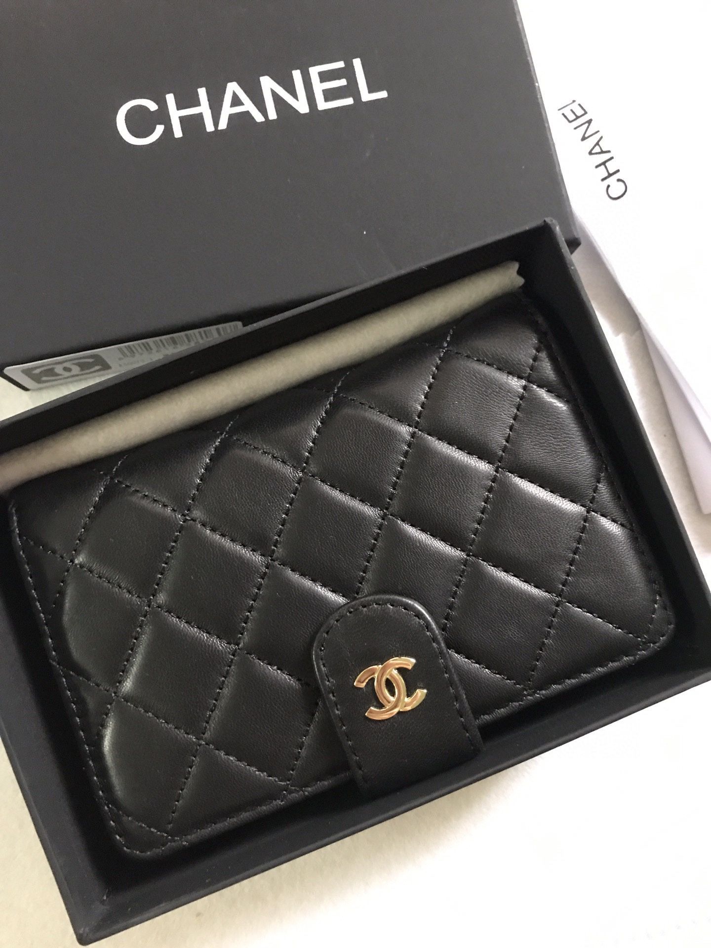 Chanel Womens Wallet Clutch Black