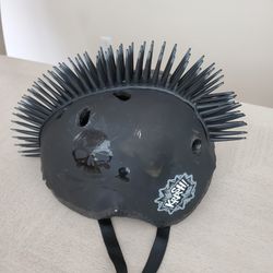 Kids Black Helmet With Spikes