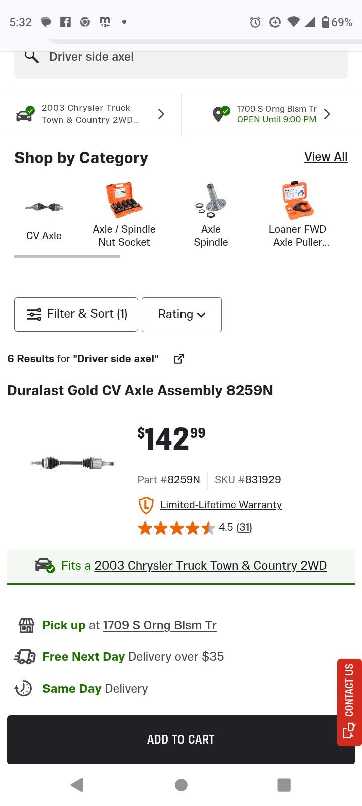2001-2007: Town And Country Parts
