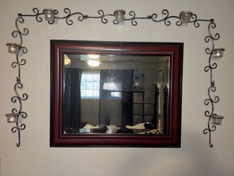 Mirror with Candle Tea lights