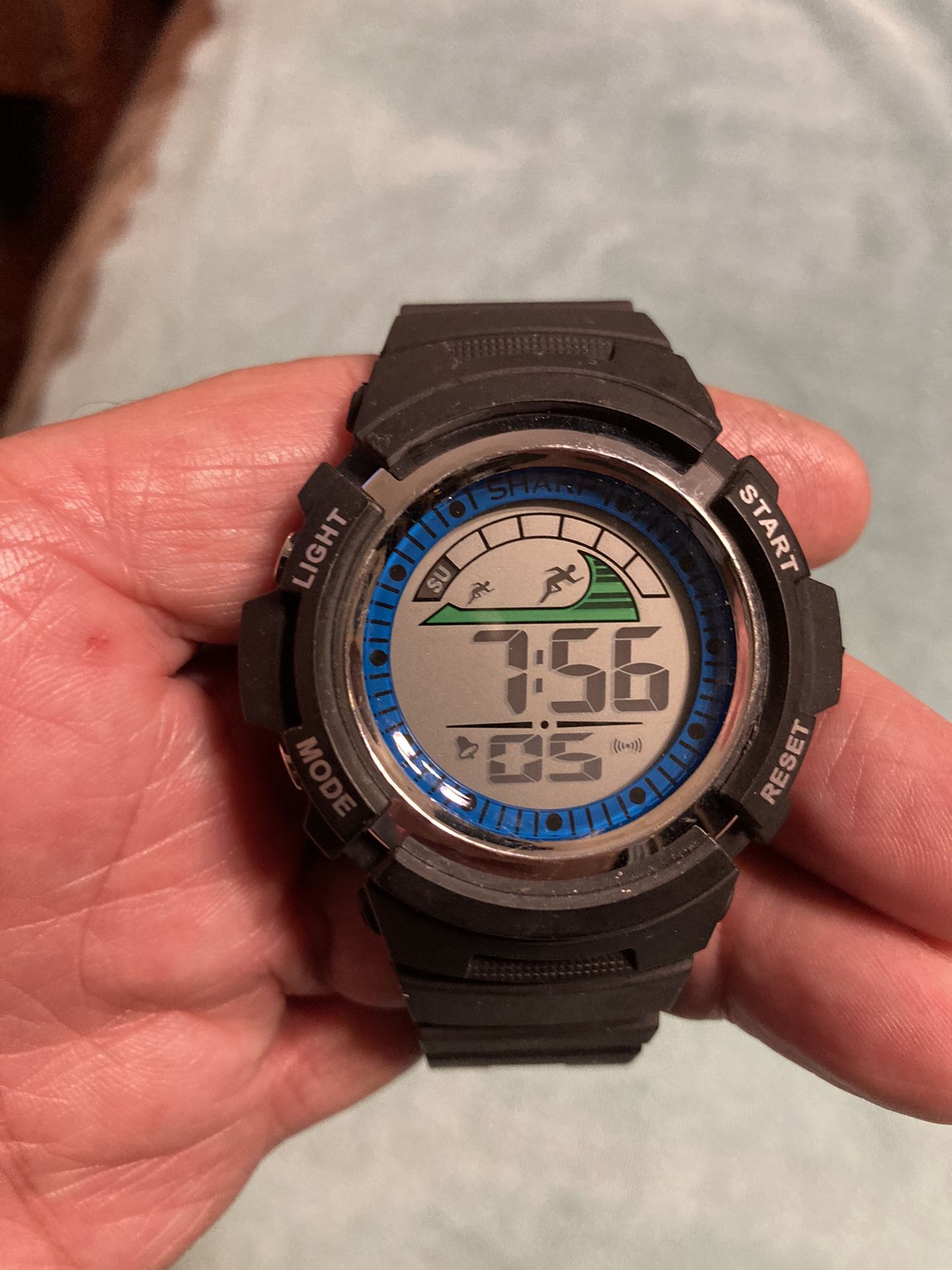 Sharp Men's Digital Chronograph Wristwatch
