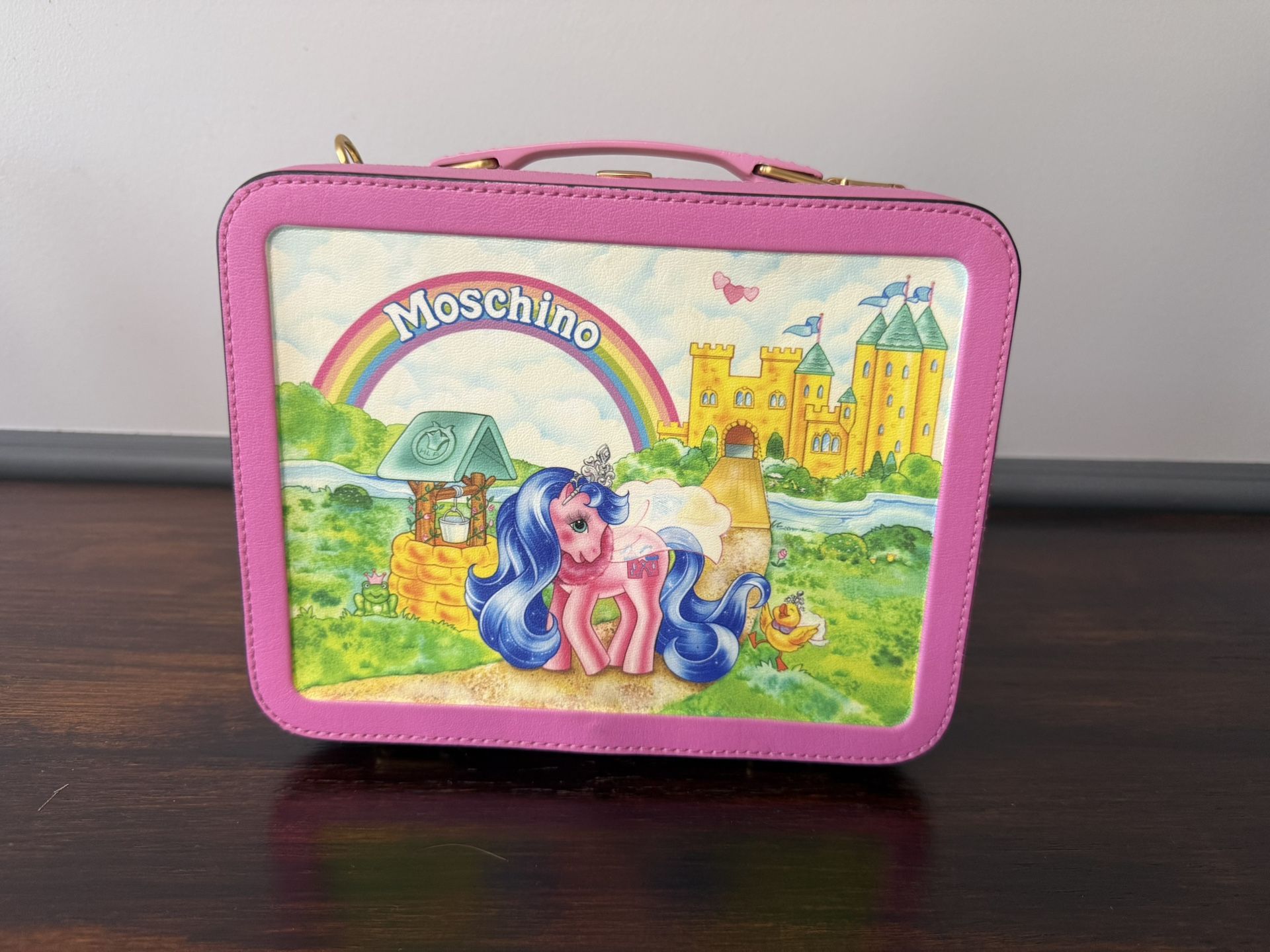 Moschino Pink and Multicolor Castle My Little Pony Bag