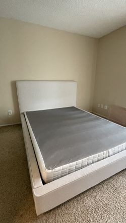 Living Spaces Queen Size Bed frame Plus Box Spring