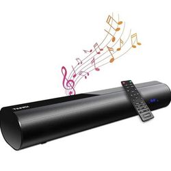 Brand new 60W Sound Bars for TV, 19-Inch Small Sound Bar, Mini Soundbar, 4 EQ, Wireless Bluetooth 5.0 TV Speaker, Built-in DSP, Optical/Aux/USB, Remot