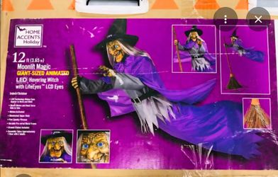 Home Accents Holiday 12ft Animated LED Hovering Witch