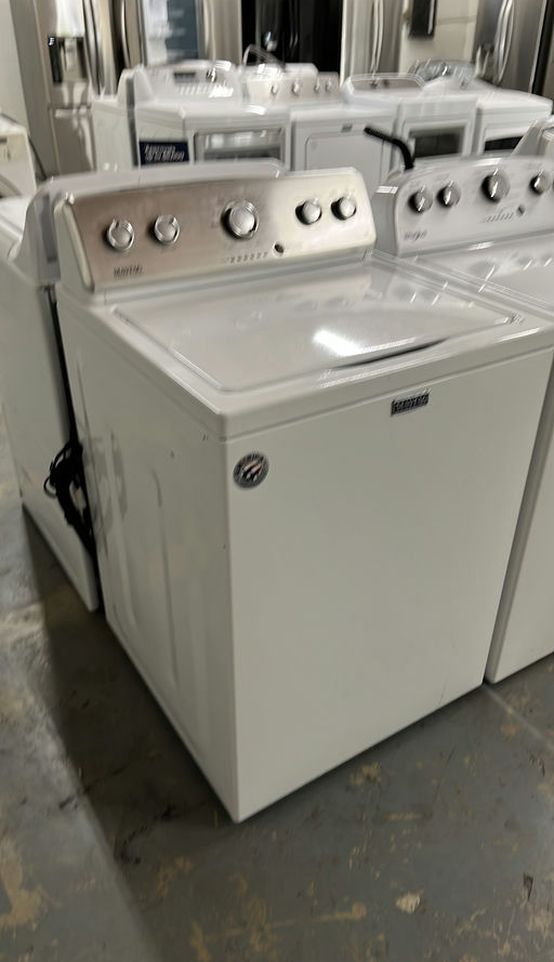 White Maytag Washer - Top Load, Large Capacity