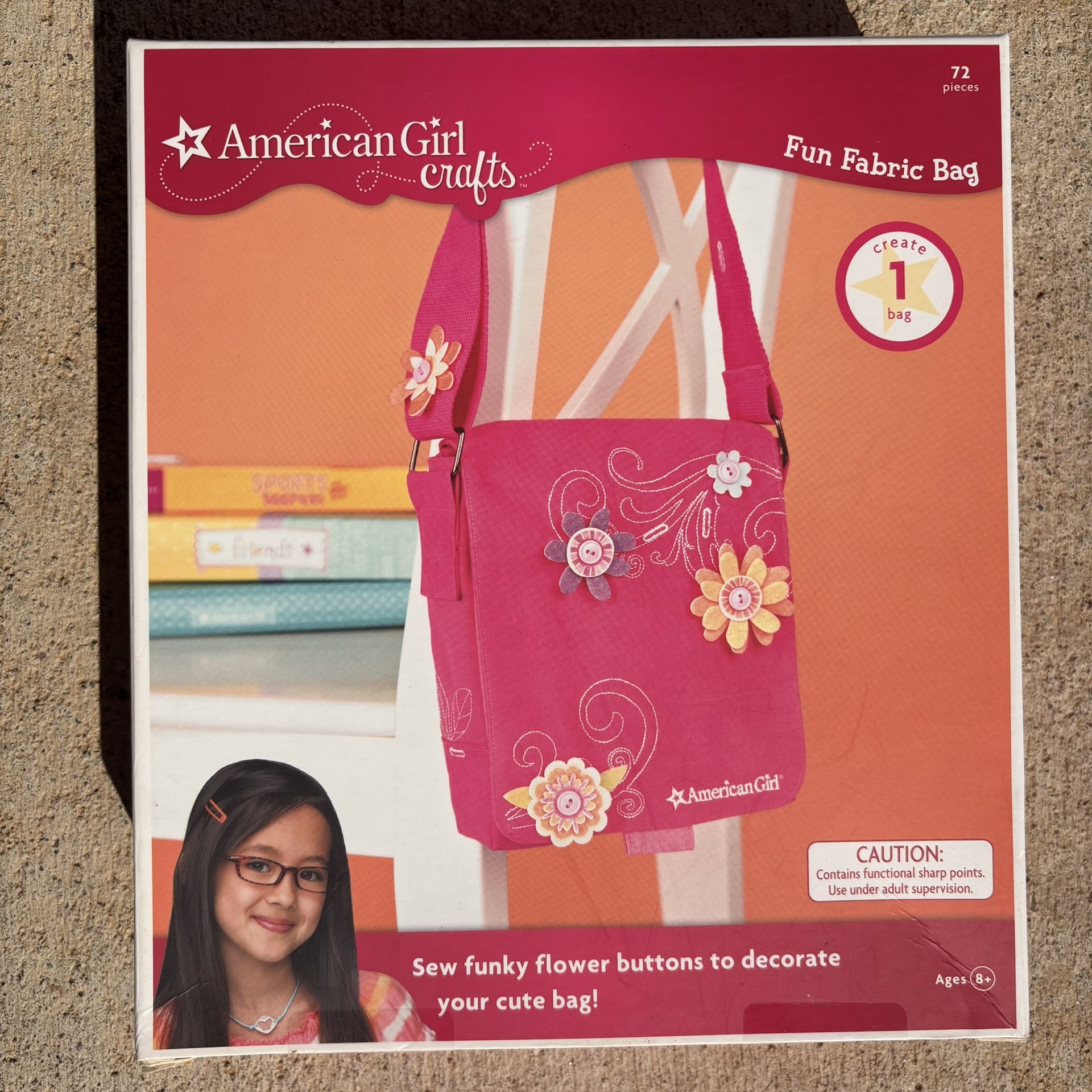 American Girl Crafts Fun Fabric Bag – Sew & Decorate Kit (72 Pieces)
