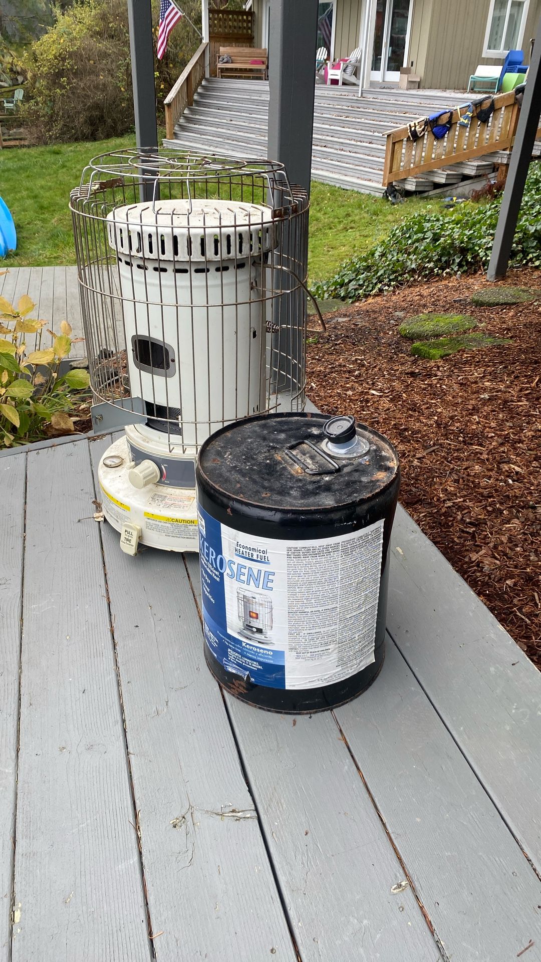 Kerosene Heater Plus 5 Gallons Kerosene 