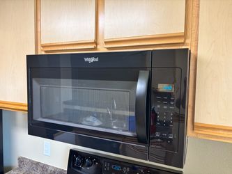 Black whirlpool microwave