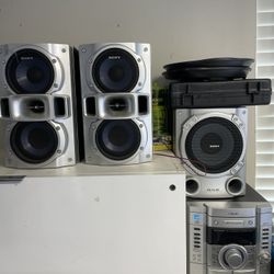 Sony Radio System W/ 2 Speakers And Sub
