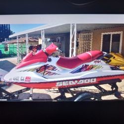 SEADOO GSX 800 CC 2 SEATER 110 HP  RUNNING CONDITION WITH TITLE REBUILT CARBS LOW HOURS 