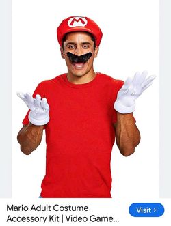 New Mario Costume Adult Size new