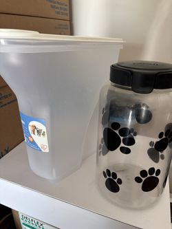 2 Dog/Pet Food Containers