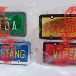4 Hot Wheels Park N Plates From 1998