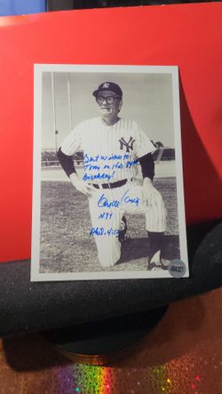 Clyde King personal signed  4x6 black & white photo W/ coa & print