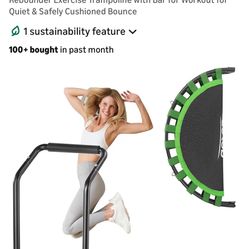  40” Fitness Trampoline for Adult, Max Load 450 LBS