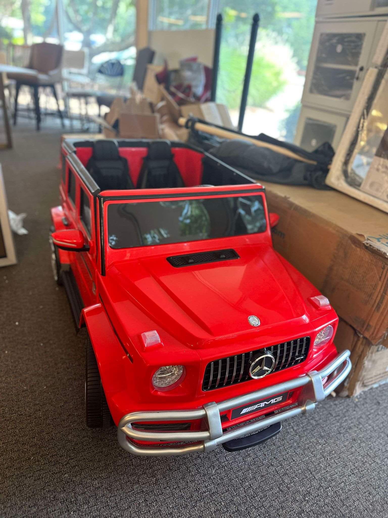 Mercedes Benz G63 12V Electric Ride On Car with Remote Control, Double Open Doors, Music, Bluetooth, Wheel Suspension, Battery Operated for Boys and G