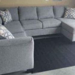 Brand New Artisanal Heather Grey 3pc SECTIONALS