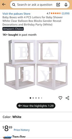 Baby Boxes with 4 PCS Letters