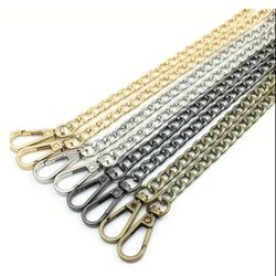 New Long Metal Chain Crossbody Purse Chain Replacement Available In Gold & Silver Tone 